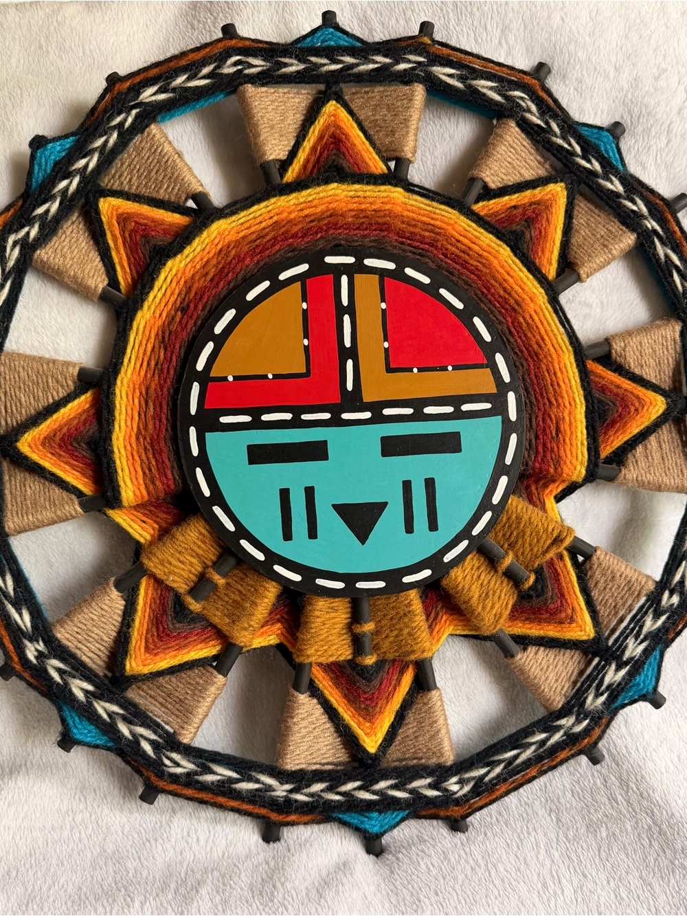 Vintage 1988 Hopi Dawa “Sun God” Sandra Hamana Danis Old Oraibi Village - Signed